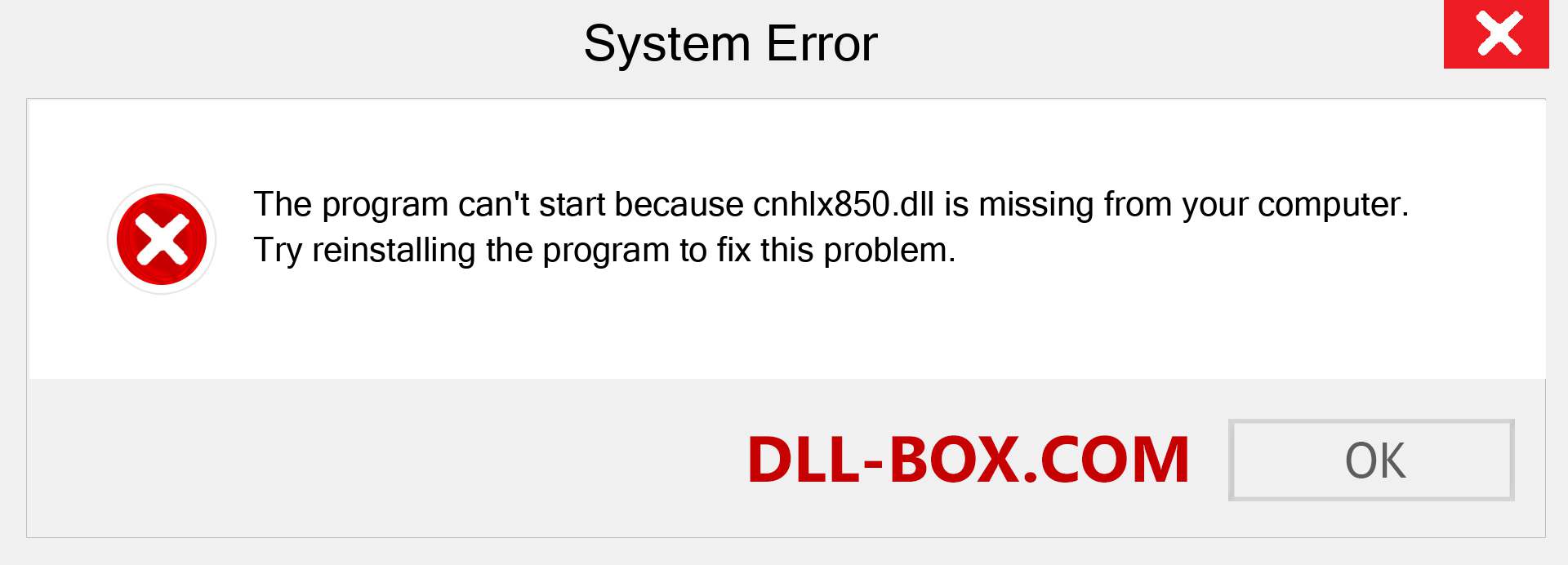  cnhlx850.dll file is missing?. Download for Windows 7, 8, 10 - Fix  cnhlx850 dll Missing Error on Windows, photos, images