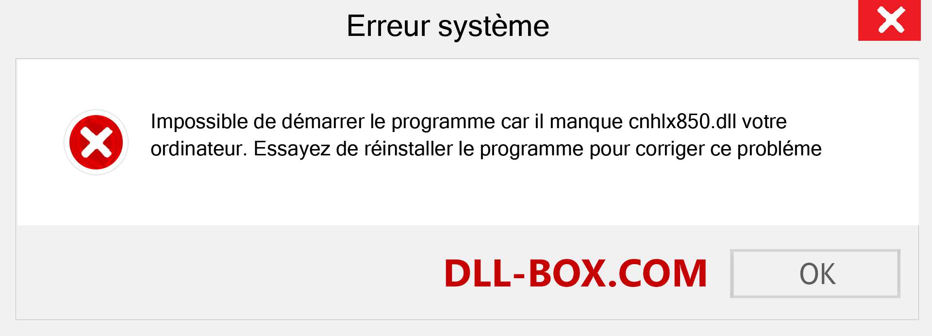 Le fichier cnhlx850.dll est manquant ?. Télécharger pour Windows 7, 8, 10 - Correction de l'erreur manquante cnhlx850 dll sur Windows, photos, images